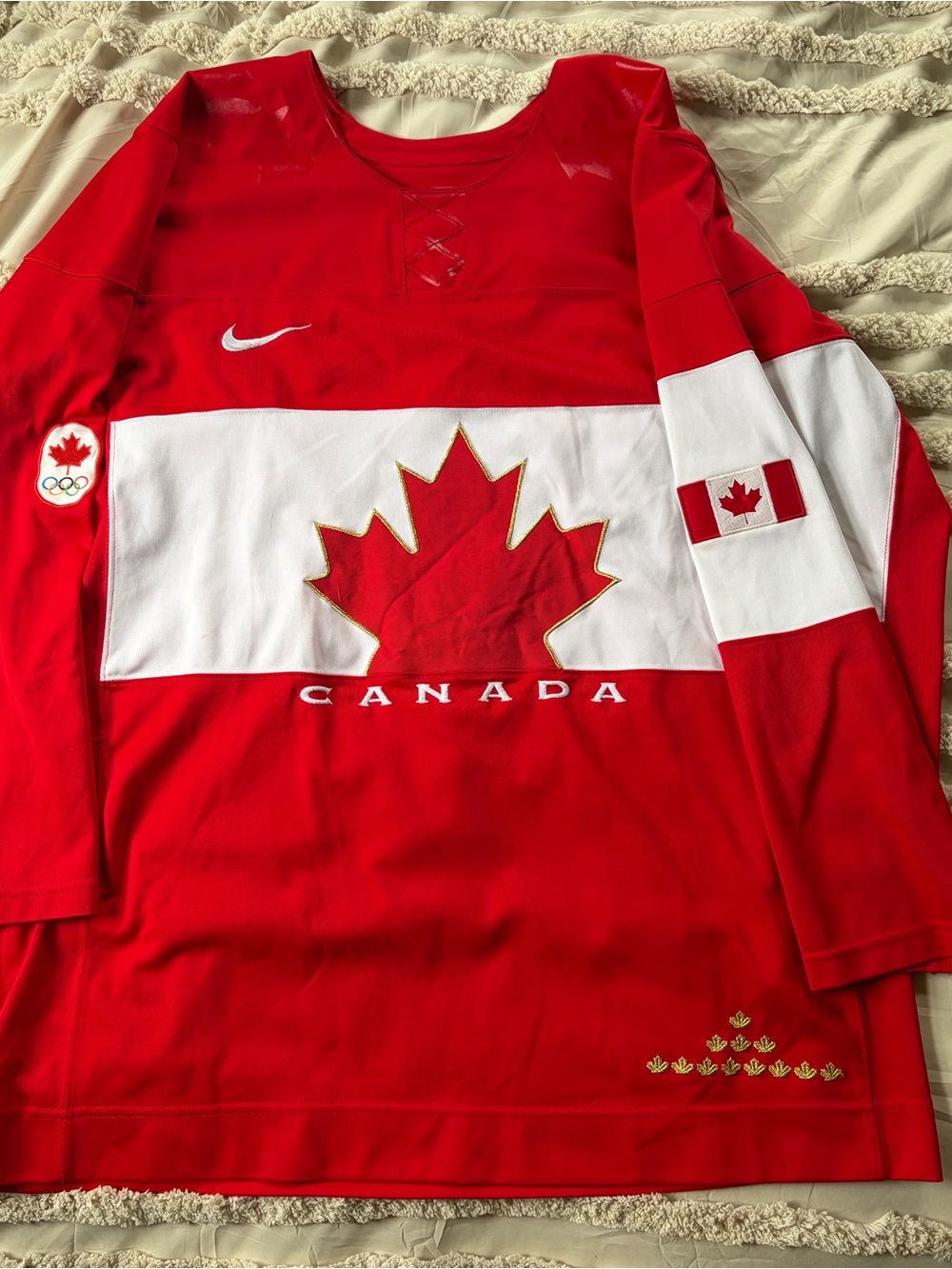 2014 Olympics Team Canada Nike Authentic XL Stitched Jersey No Name Perfect